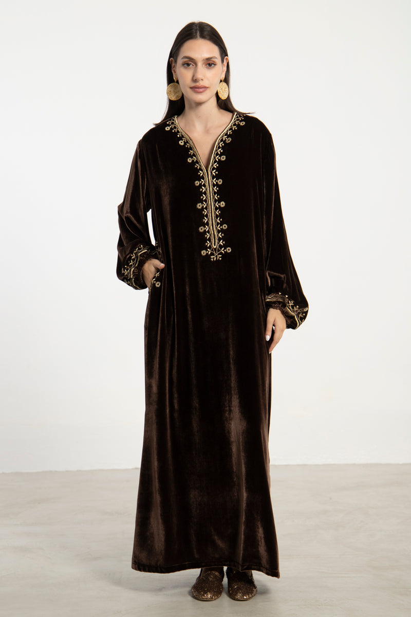 Hayat Velvet Kaftan