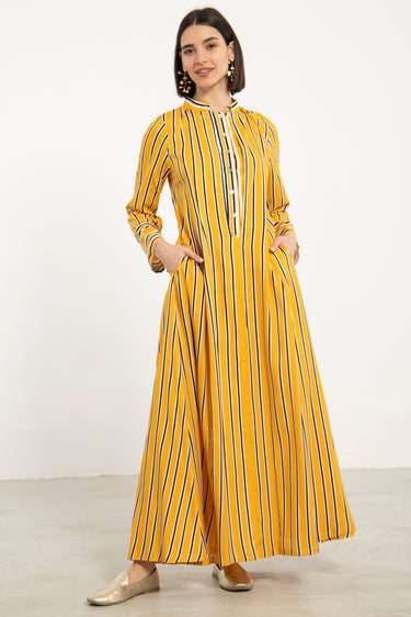 Ottoman Cotton Striped Dress