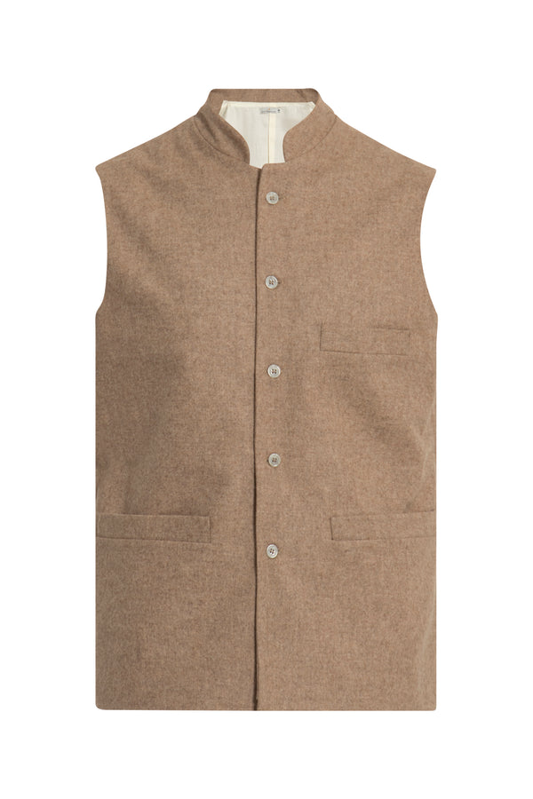 Hassan Wool Beige Gilet