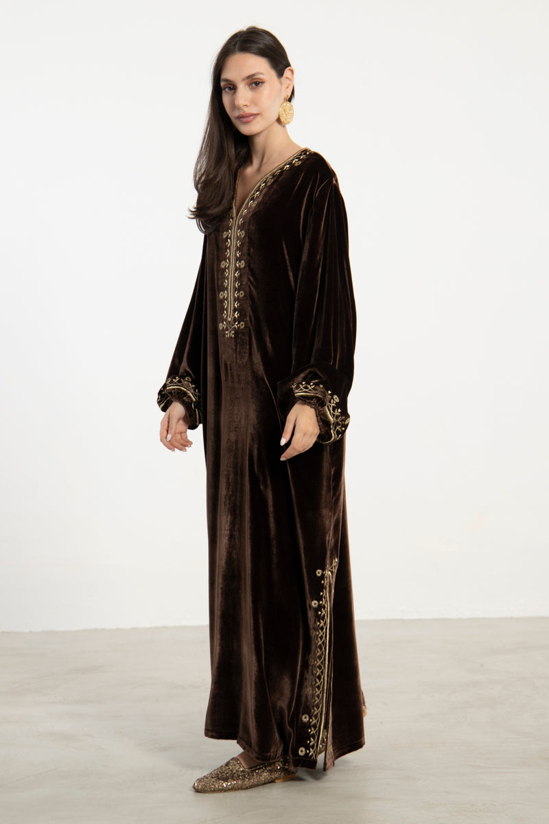Hayat Velvet Kaftan