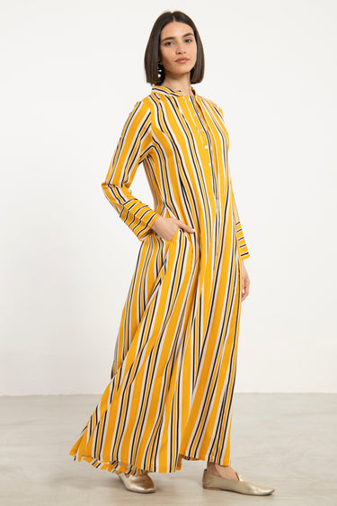 Ottoman Cotton Striped Dress