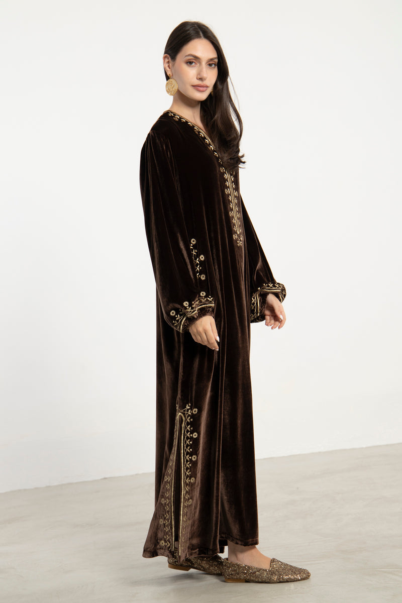 Hayat Velvet Kaftan