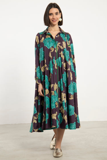Bahiya Cotton Purple Dress