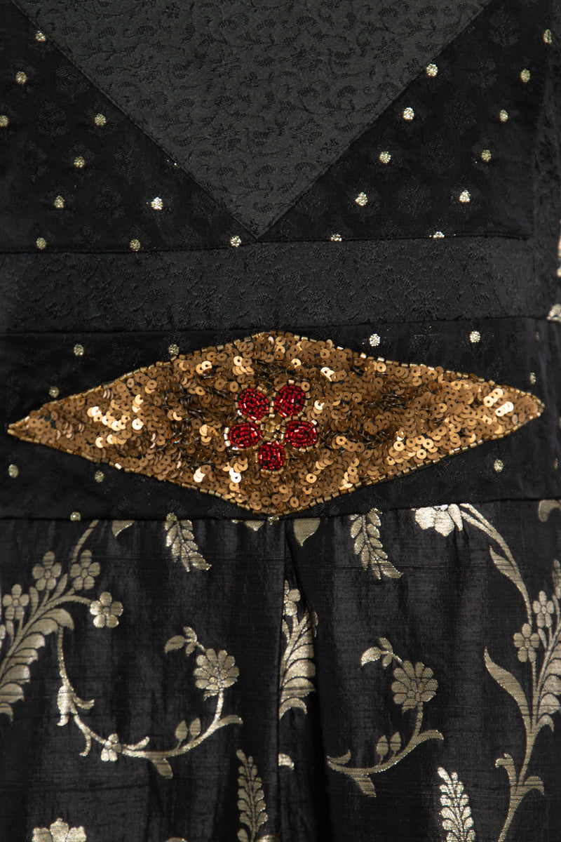 Rayssa Silk Sequins Embroidered Dress