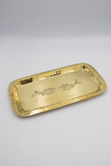 Brass Tea Cups with Tray Set