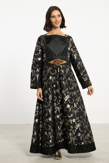 Rayssa Silk Sequins Embroidered Dress
