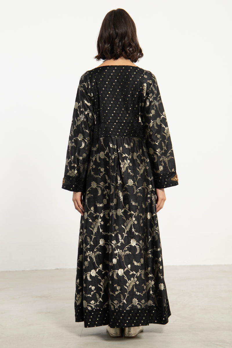 Rayssa Silk Sequins Embroidered Dress