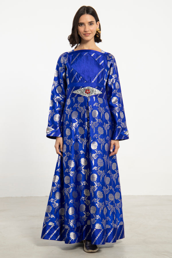 Rayssa Silk Sequins Embroidered Dress