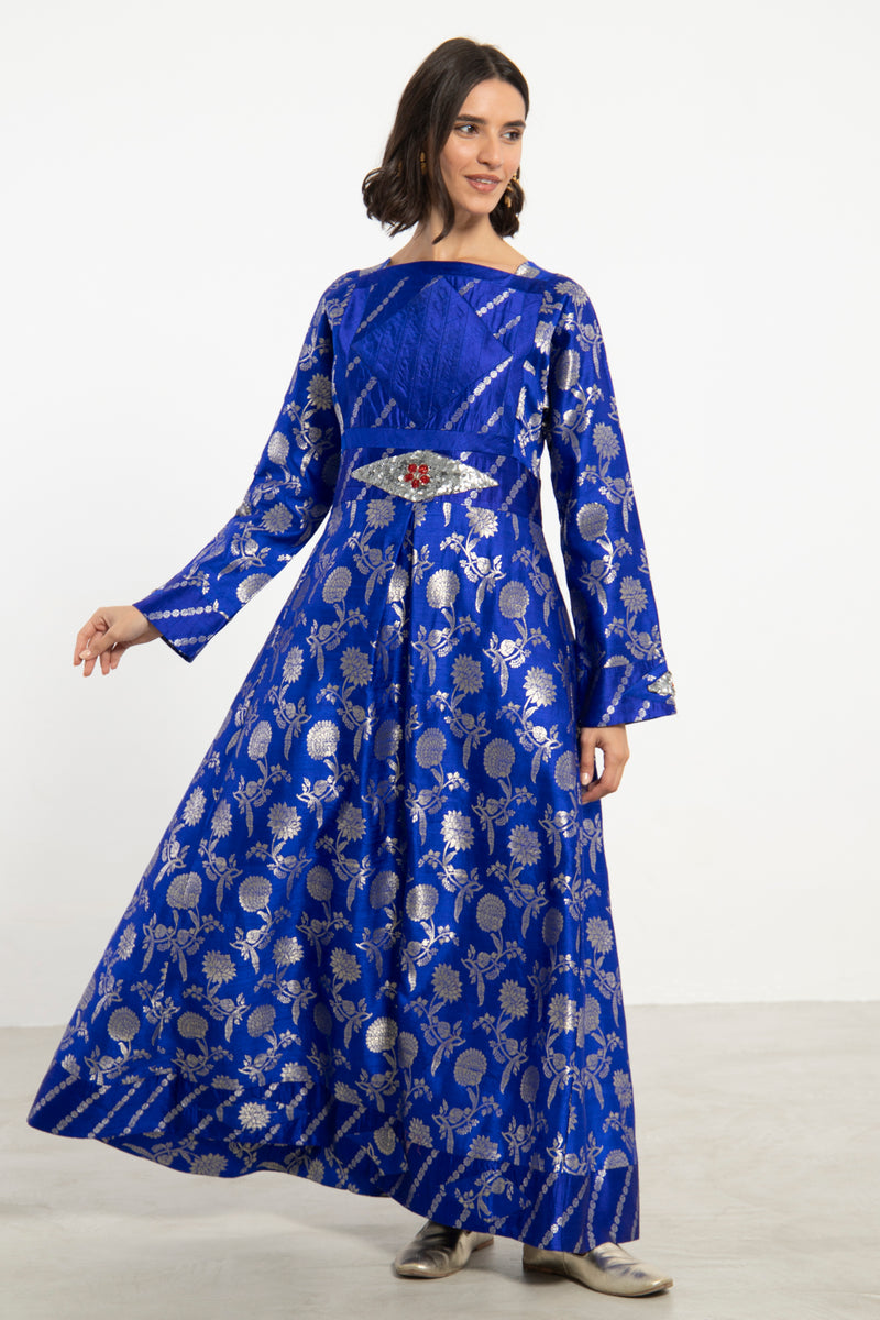 Rayssa Silk Sequins Embroidered Dress