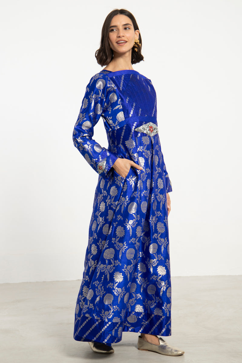 Rayssa Silk Sequins Embroidered Dress