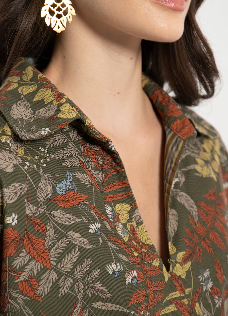 Hilal Cotton Corduroy Floral Dress