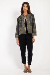 Ottoman Silk Grey & Gold Jacket