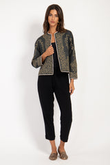 Ottoman Silk Grey & Gold Jacket