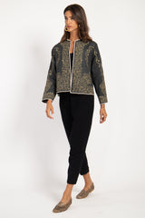 Ottoman Silk Grey & Gold Jacket