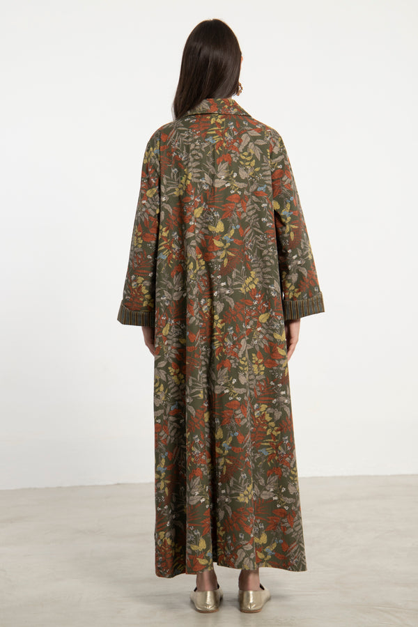 Hilal Cotton Corduroy Floral Dress