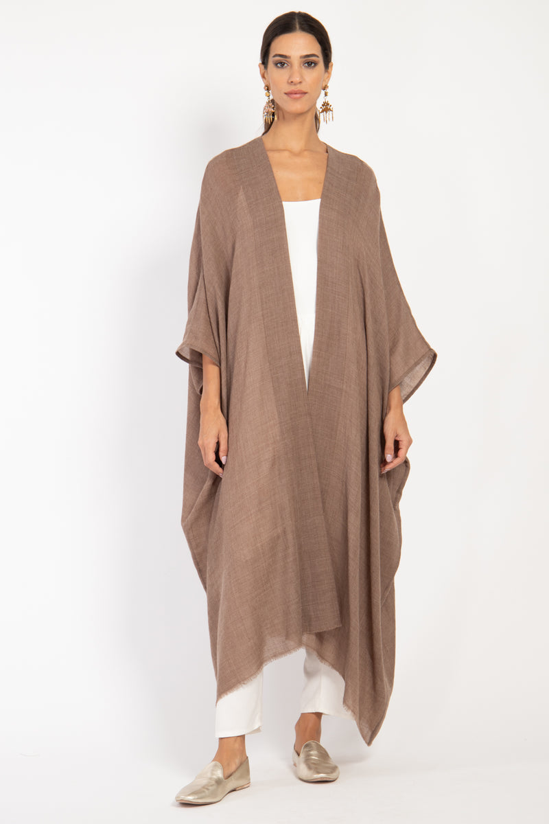 Foulard Wool Brown Abaya