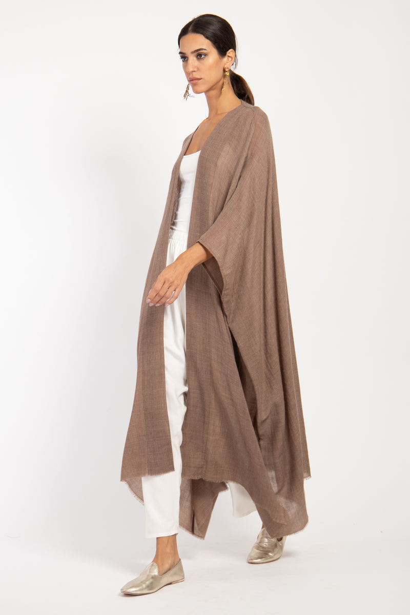 Foulard Wool Brown Abaya