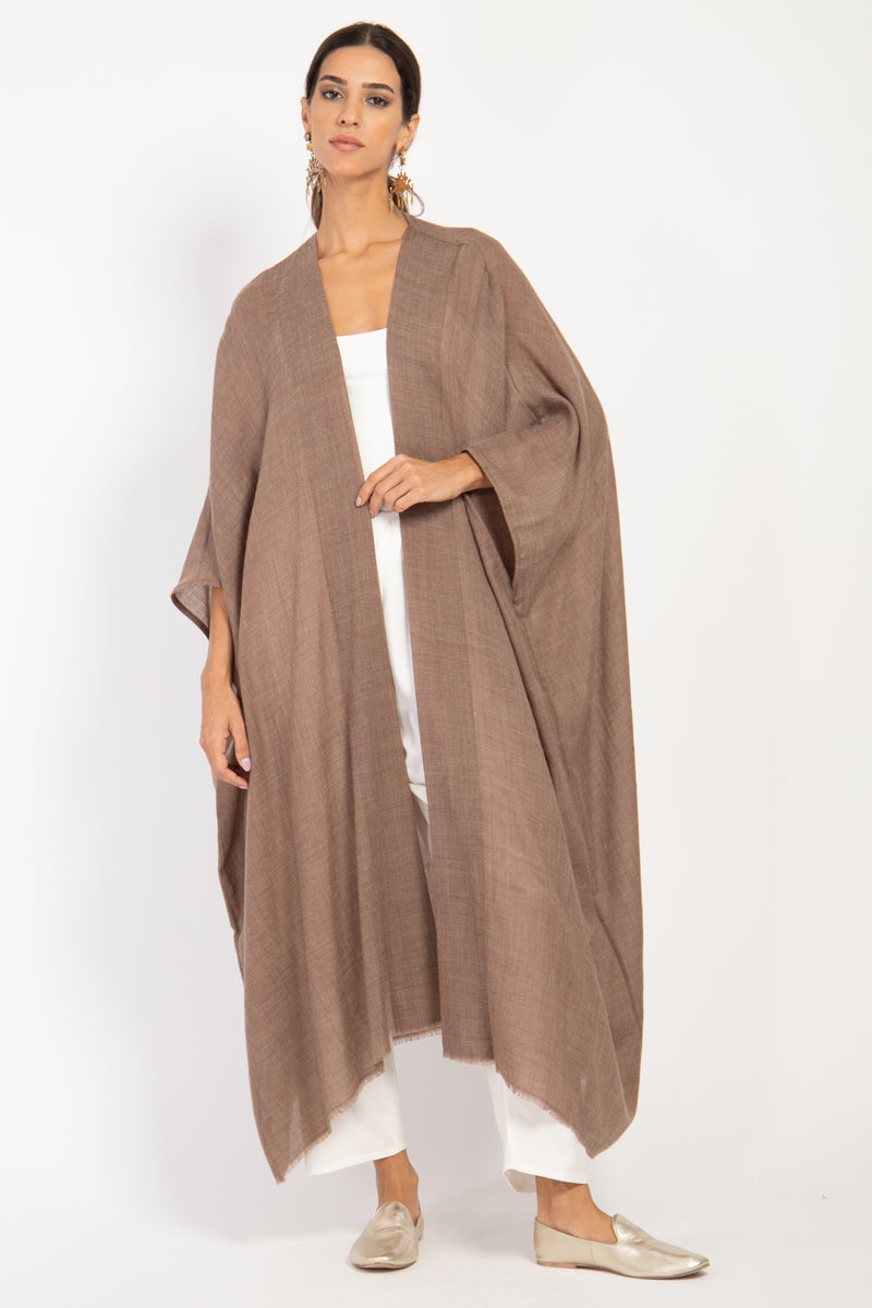 Foulard Wool Brown Abaya