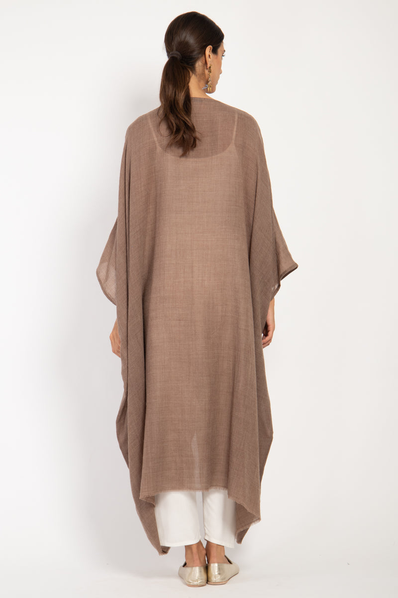 Foulard Wool Brown Abaya