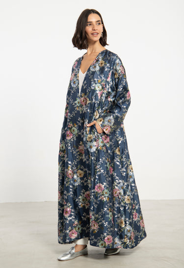 Malaki Silk Brocade Floral Coat