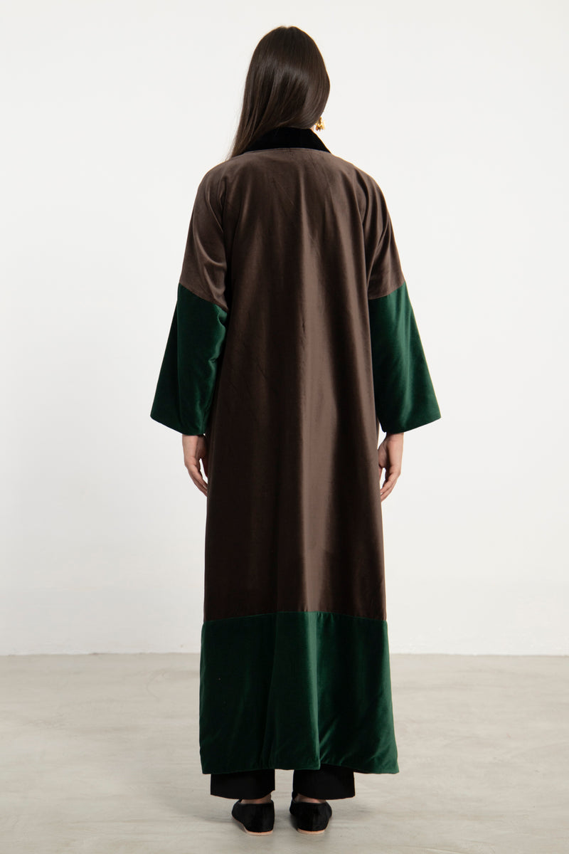 Sherif Velvet Three Tones Abaya