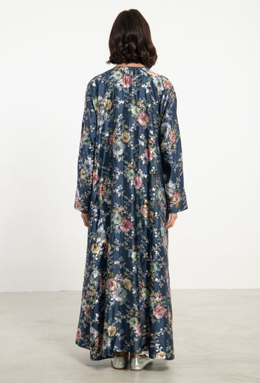Malaki Silk Brocade Floral Coat