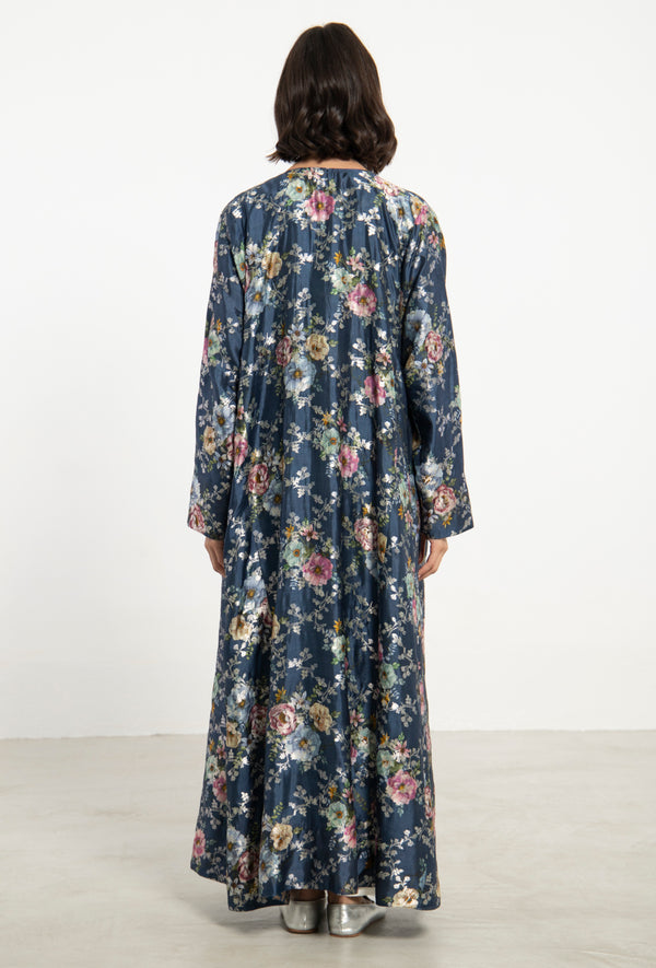 Malaki Silk Brocade Floral Coat