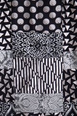 Chouf Silk Brocade Patchwork Silver Dress