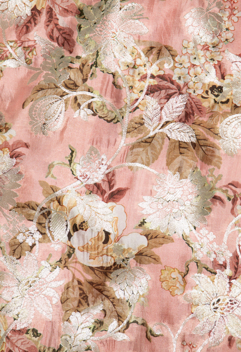 Malaki Silk Brocade Floral Coat