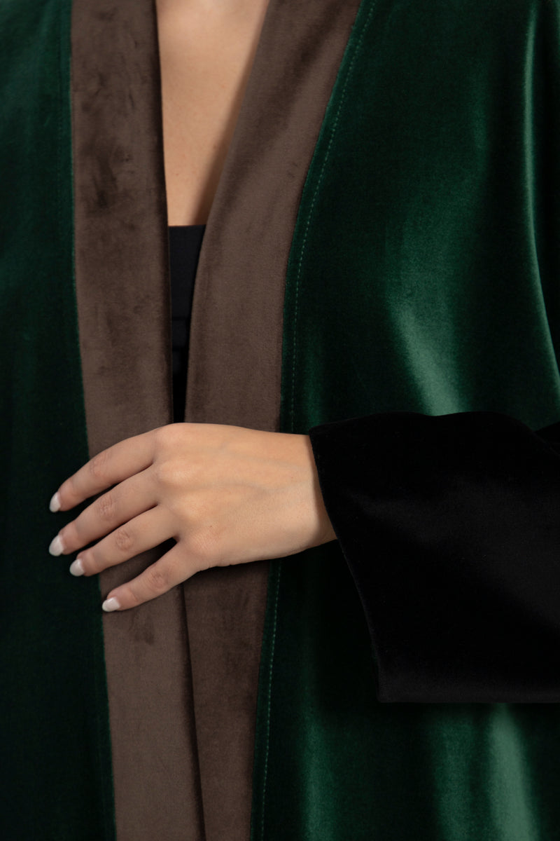 Sherif Velvet Three Tones Abaya