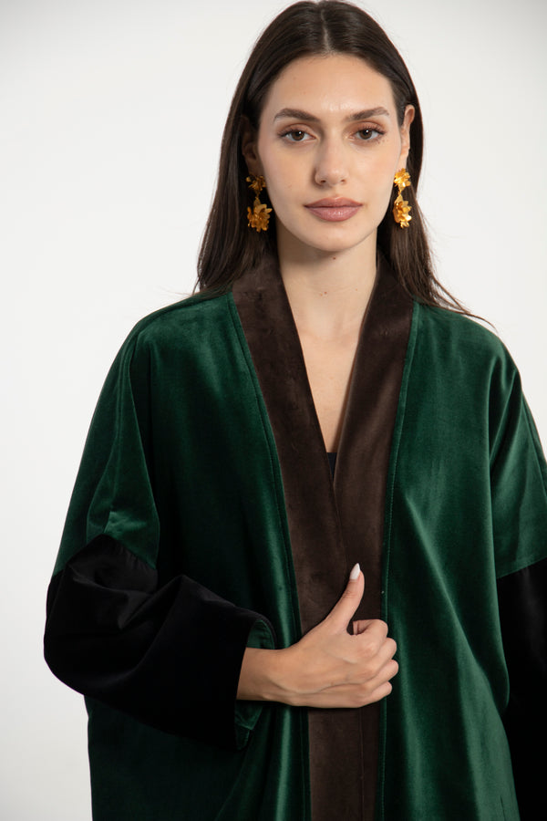 Sherif Velvet Three Tones Abaya