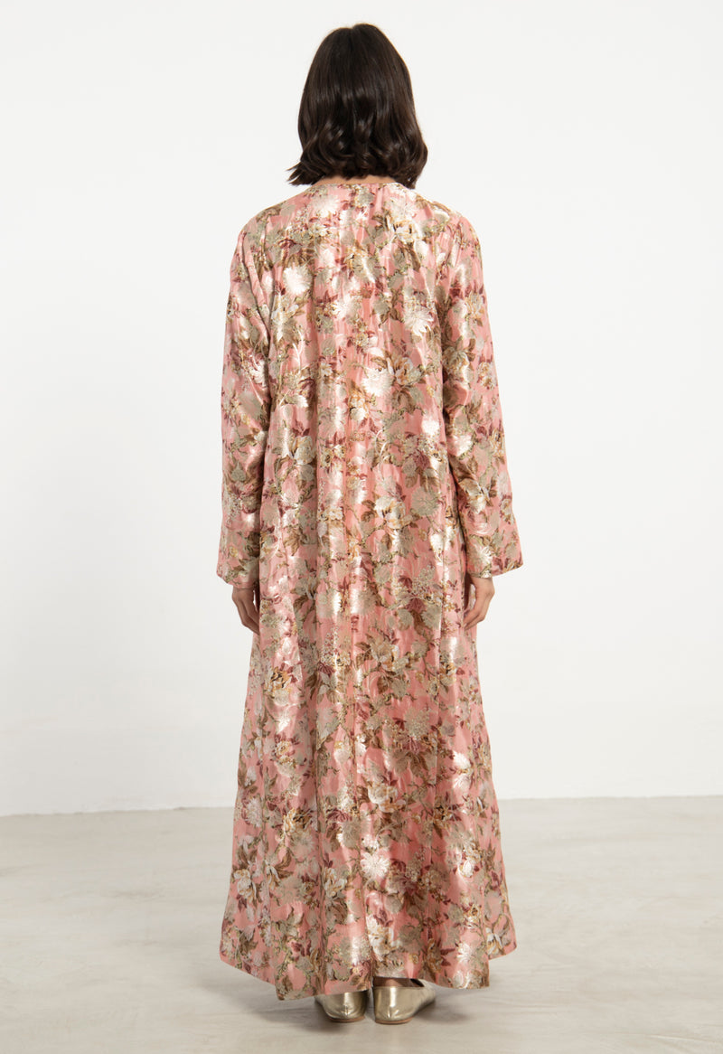 Malaki Silk Brocade Floral Coat