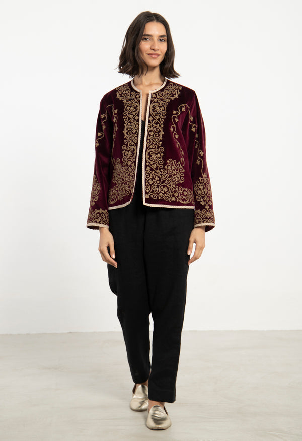 Ottoman Velvet Embroidered Jacket