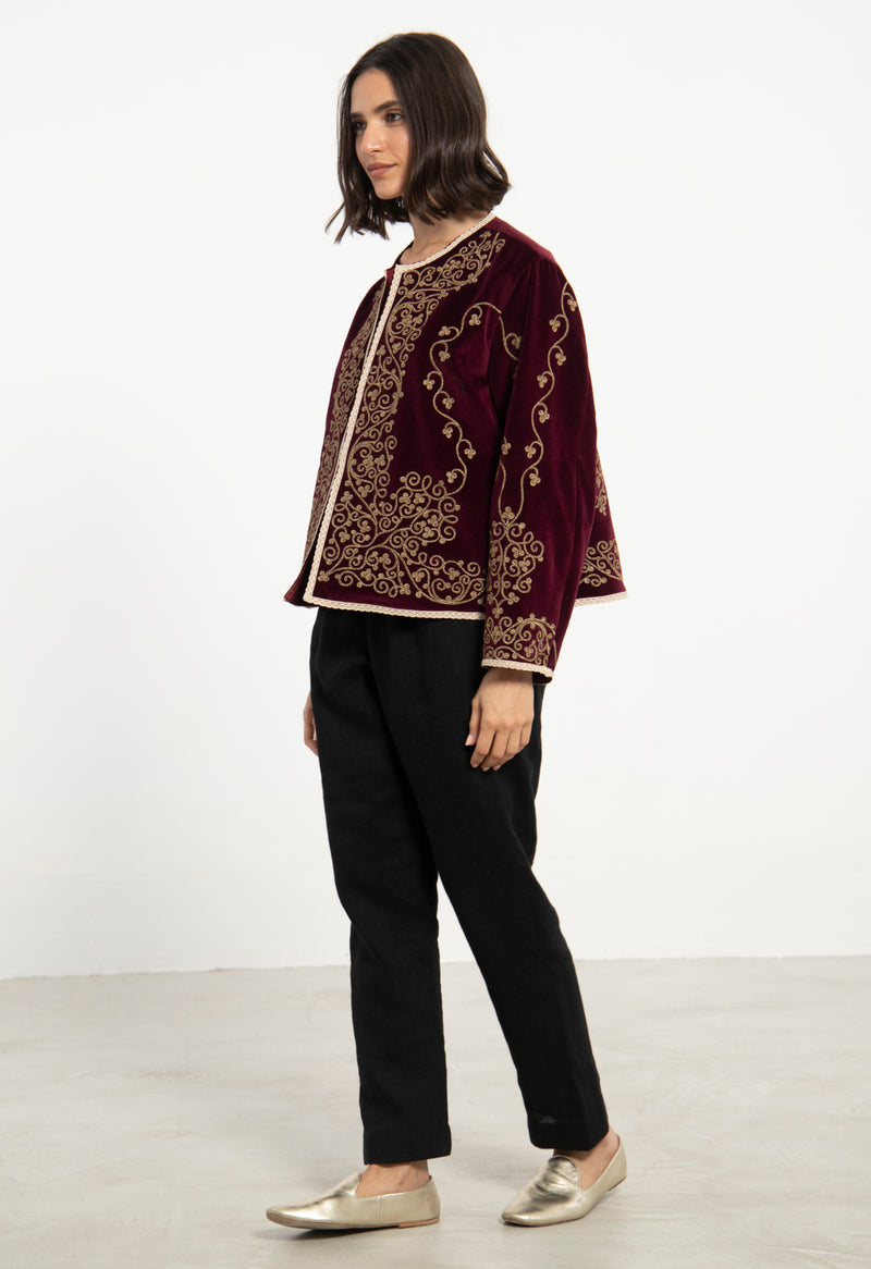 Ottoman Velvet Embroidered Jacket