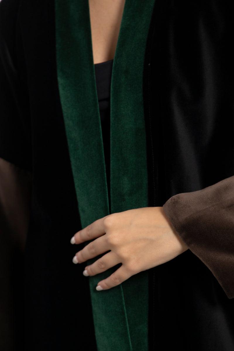 Sherif Velvet Three Tones Abaya