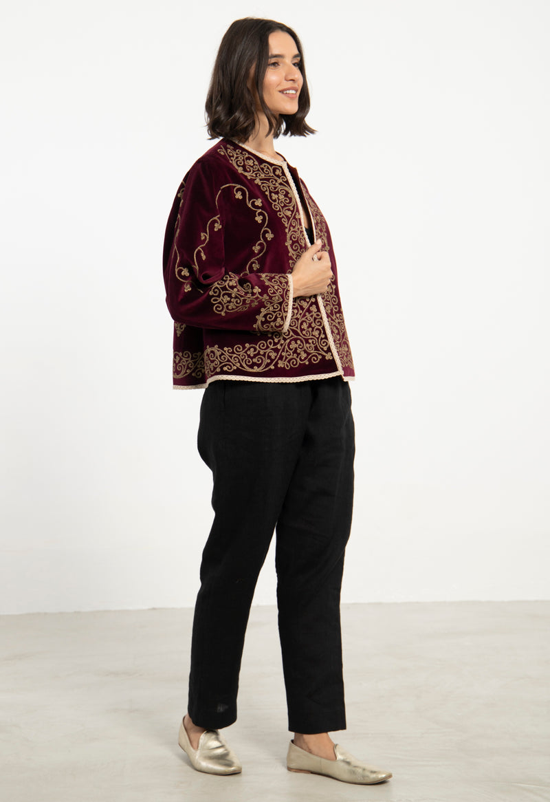 Ottoman Velvet Embroidered Jacket