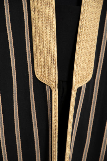 Classic Cotton Striped Abaya - Short