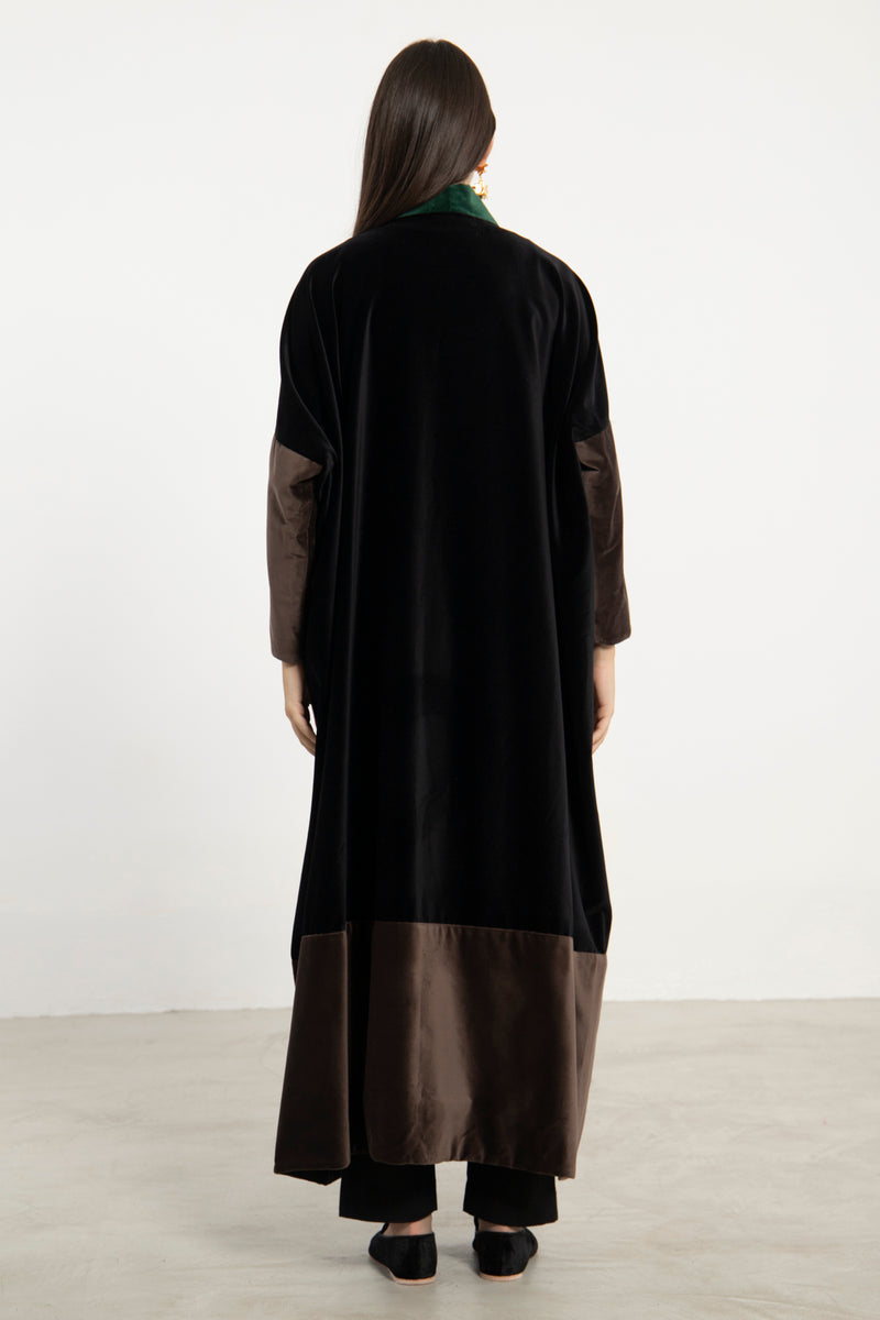Sherif Velvet Three Tones Abaya