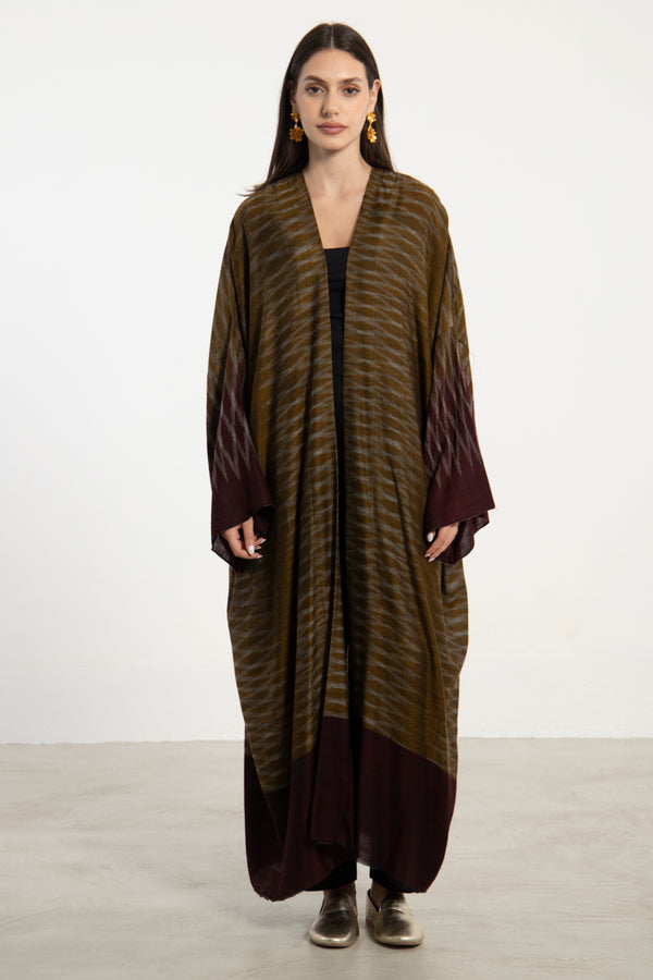 One-Of-a-Kind Cashmere Ikat Abaya