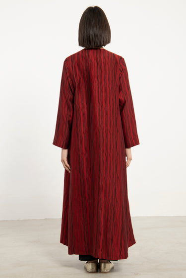 Malaki Cotton Silk Red Coat