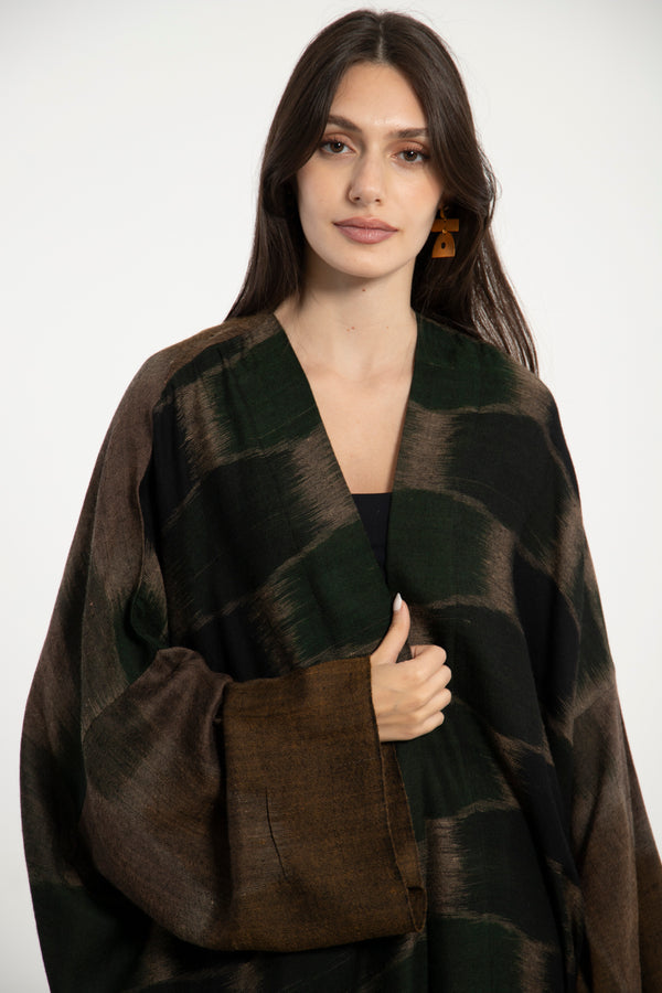 One-Of-A-Kind Cashmere Ikat Abaya
