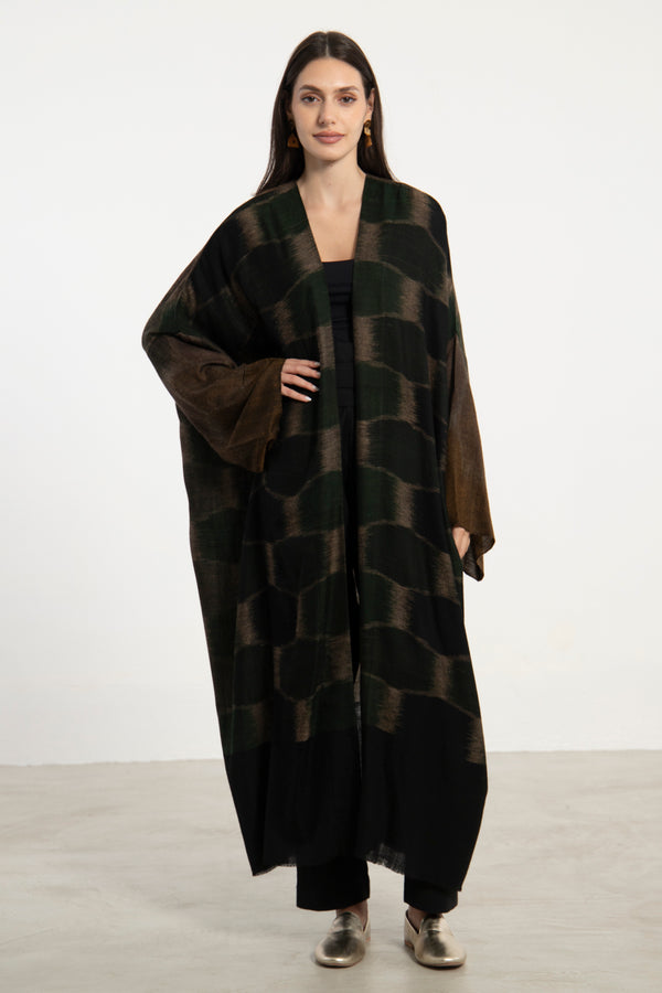 One-Of-A-Kind Cashmere Ikat Abaya