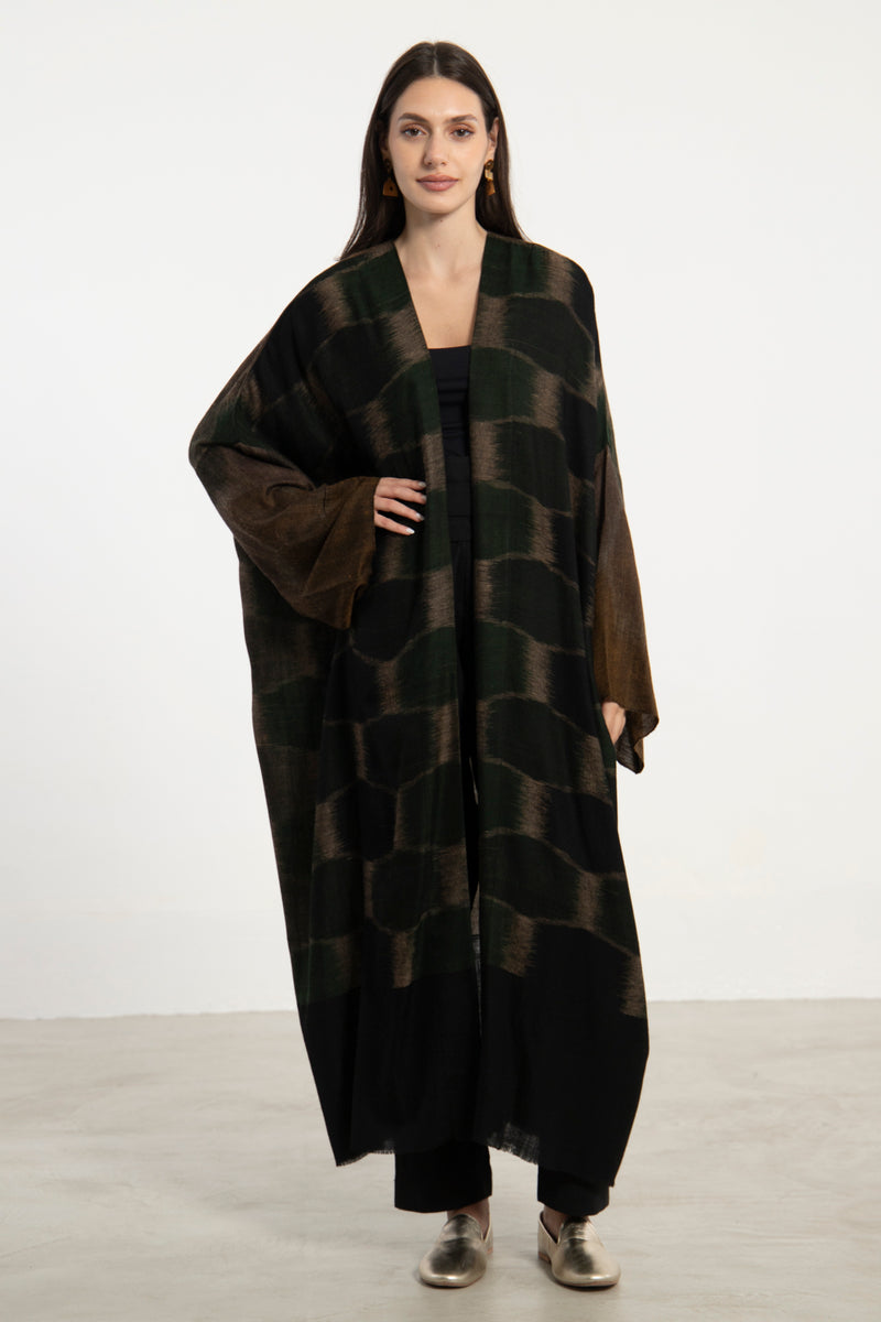 One-Of-A-Kind Cashmere Ikat Abaya