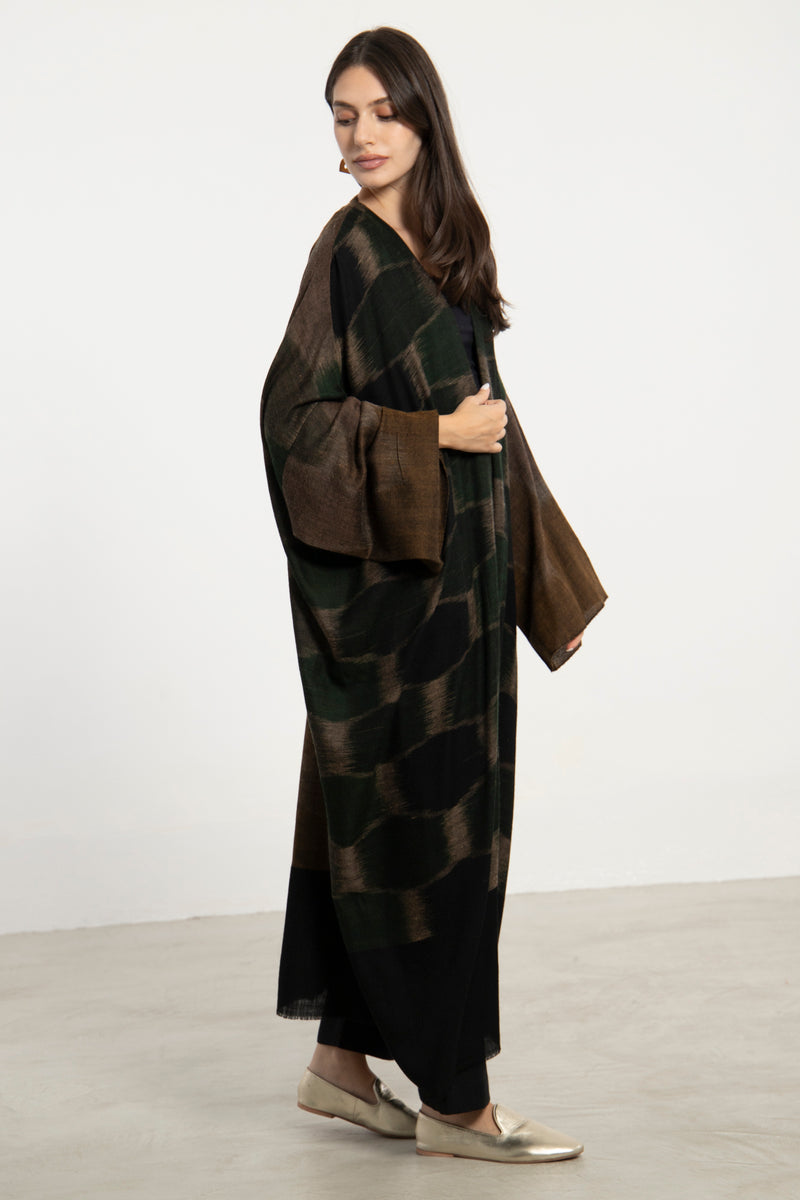 One-Of-A-Kind Cashmere Ikat Abaya