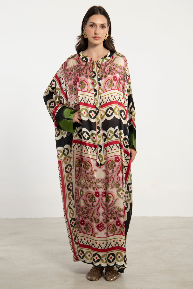 Fay Silk Multicolor Kaftan