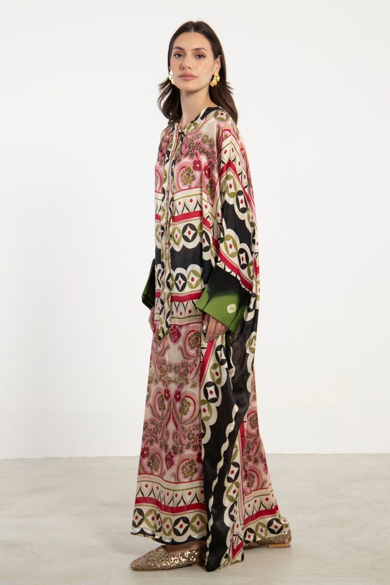 Fay Silk Multicolor Kaftan