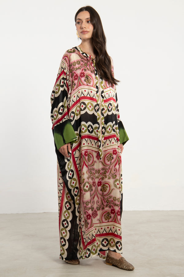 Fay Silk Multicolor Kaftan