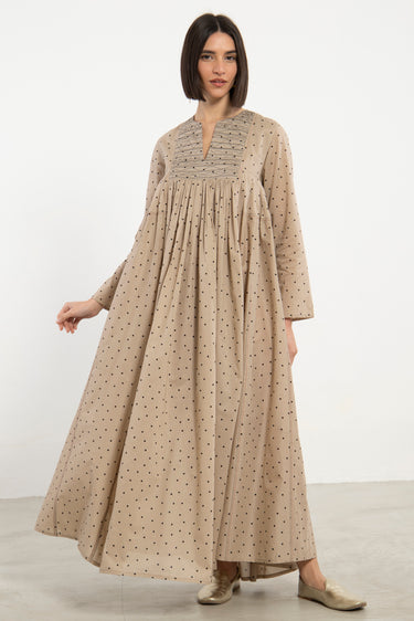 Farida Cotton Polka Dress