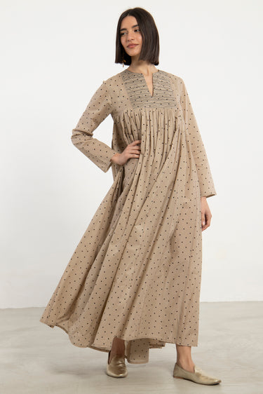 Farida Cotton Polka Dress