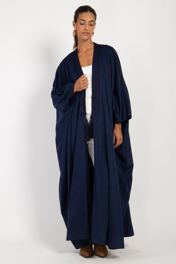 Cashmere Navy Blue Abaya